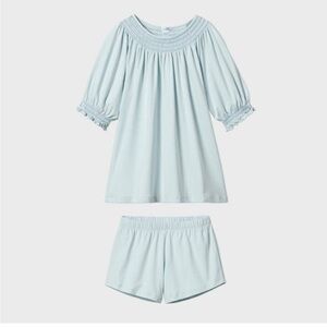 Women's Lake Pajamas Short Sleeve Set with Smocked Neckline